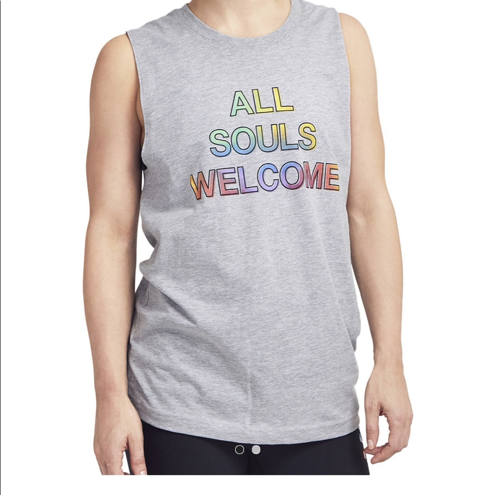 Soul by SoulCycle All Souls Welcome Tee. Sz XS. NWT. MSRP $45.